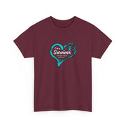 Ovarian Cancer Survivor Unisex Heavy Cotton Tee