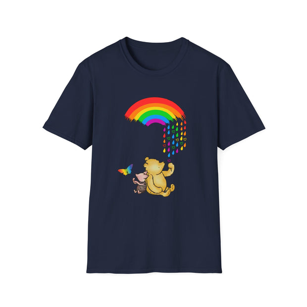Winnie the Pooh Raining Pride Unisex Softstyle T-Shirt