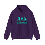 Peace Love Cure Unisex Heavy Blend™ Hooded Sweatshirt