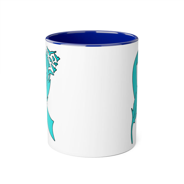 Ovarian Cancer Ribbon Accent Mugs, 11oz