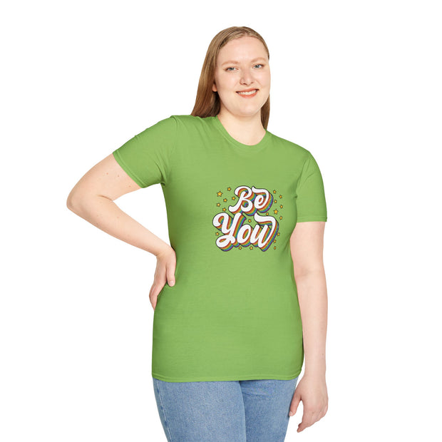 Retro Be You Pride Unisex Softstyle T-Shirt