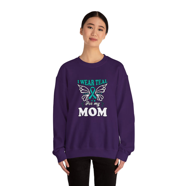 Teal for Mom Unisex Heavy Blend™ Crewneck Sweatshirt