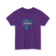Ovarian Cancer Survivor Unisex Heavy Cotton Tee