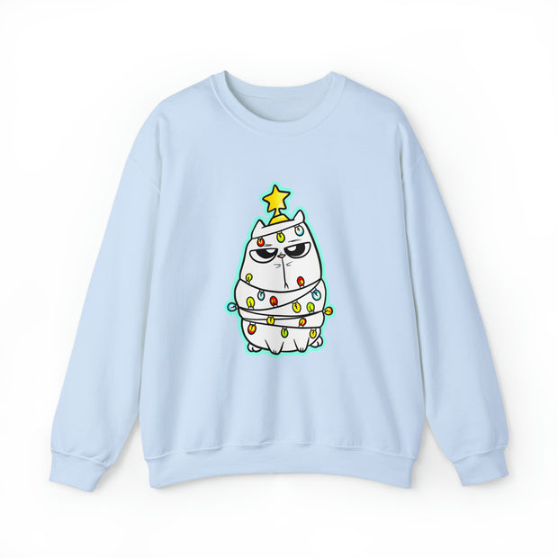 Christmas cat Unisex Heavy Blend™ Crewneck Sweatshirt