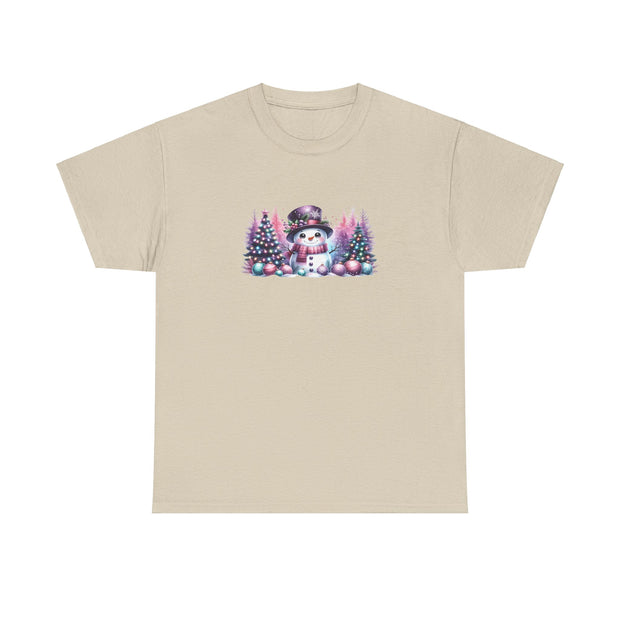 Pastel Snowman Unisex Heavy Cotton Tee