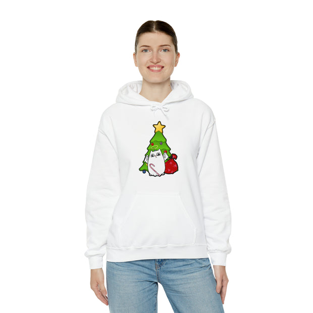 Christmas cat Unisex Heavy Blend™ Hooded Sweatshirt