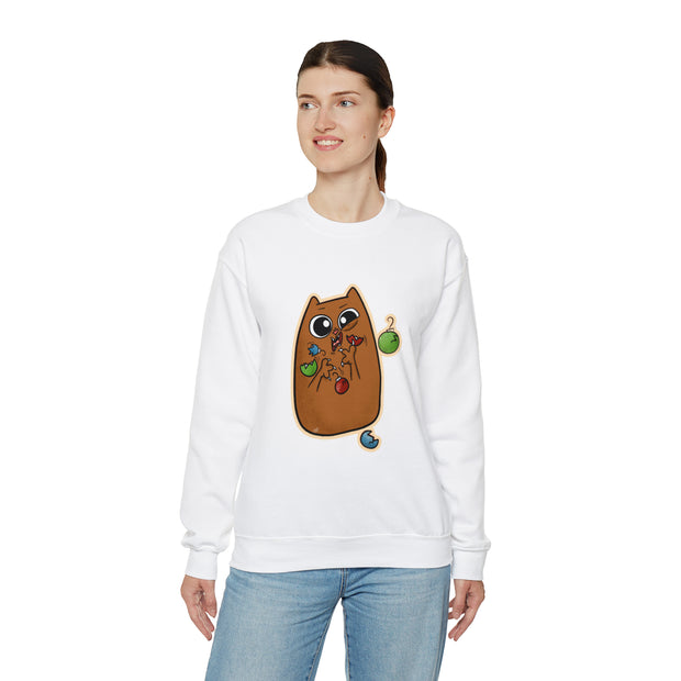 Christmas cat Unisex Heavy Blend™ Crewneck Sweatshirt