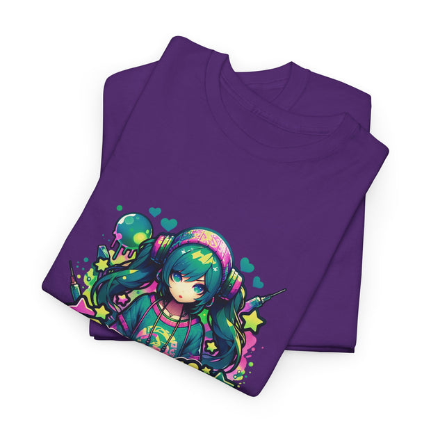 Graffiti Anime Girls Unisex Heavy Cotton Tee