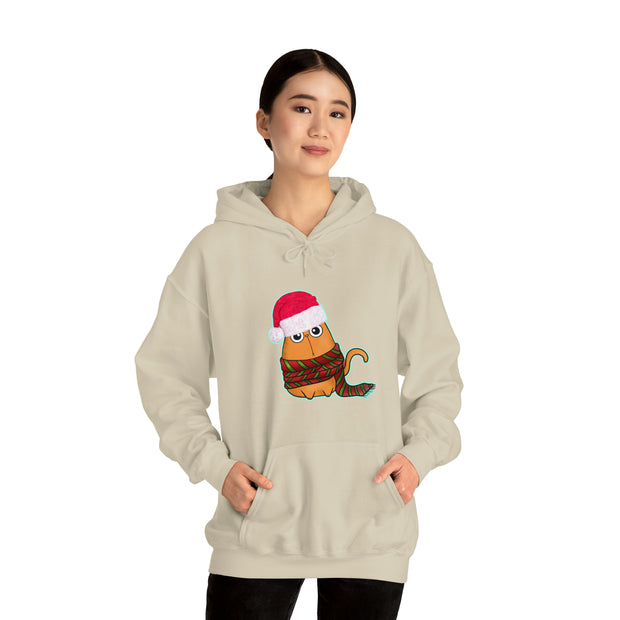 Christmas cat Unisex Heavy Blend™ Hooded Sweatshirt