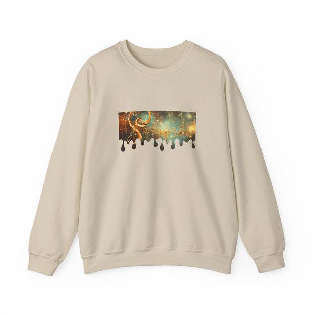 Golden Musical Notes Unisex Heavy Blend™ Crewneck Sweatshirt