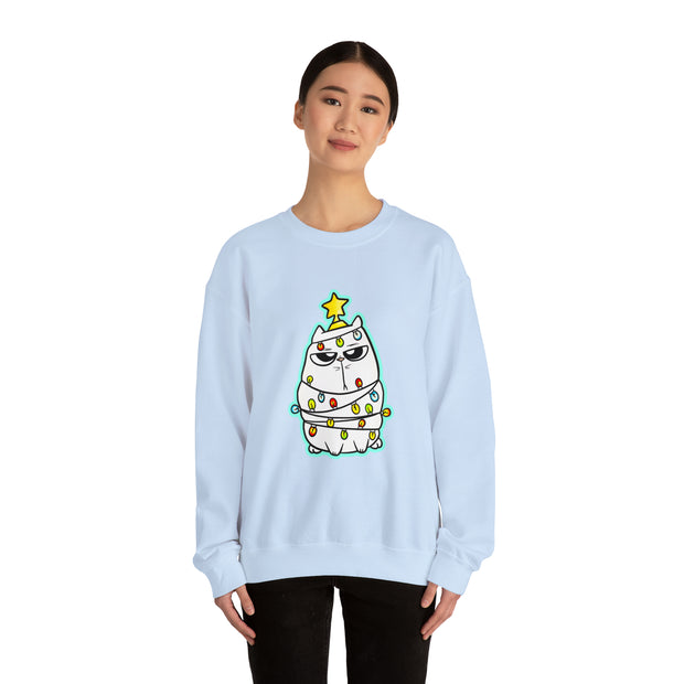 Christmas cat Unisex Heavy Blend™ Crewneck Sweatshirt