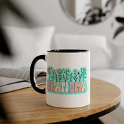 Grandma Flowers Accent Mugs, 11oz