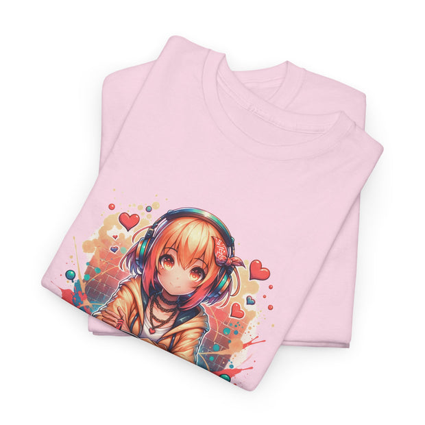 Graffiti Anime Girl Unisex Heavy Cotton Tee