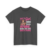Anime, Boba, Sketching Unisex Heavy Cotton Tee