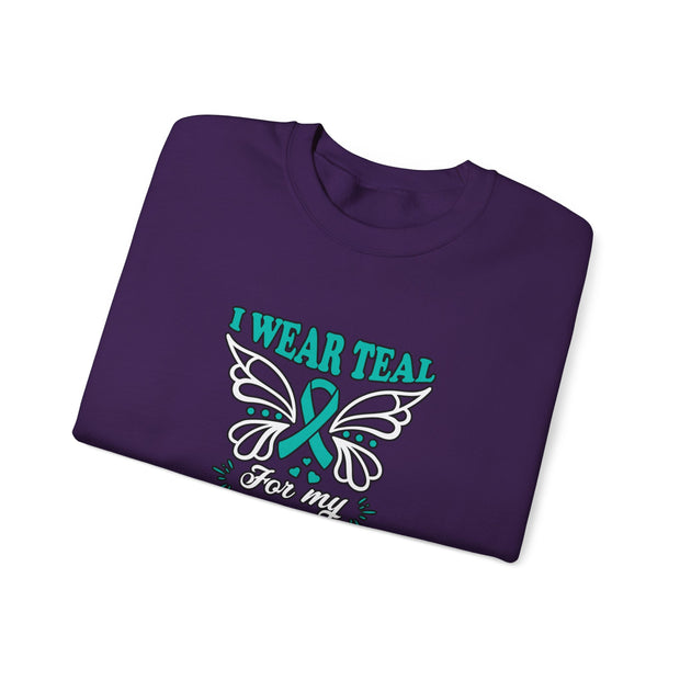 Teal for Mom Unisex Heavy Blend™ Crewneck Sweatshirt