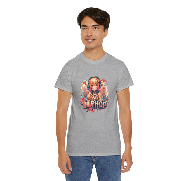 Graffiti Anime Girl Unisex Heavy Cotton Tee