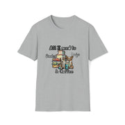 Books, dogs & coffee Unisex Softstyle T-Shirt
