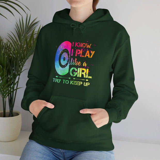 I Know I Play Like A Girl Unisex Heavy Blend™ Hooded Sweatshirt