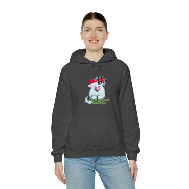 Christmas cat Unisex Heavy Blend™ Hooded Sweatshirt