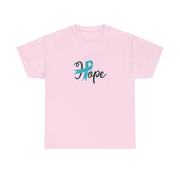 Ovarian Cancer Hope Unisex Heavy Cotton Tee