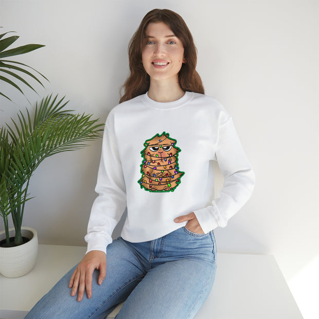 Christmas cat Unisex Heavy Blend™ Crewneck Sweatshirt