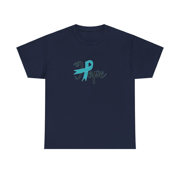 Ovarian Cancer Hope Unisex Heavy Cotton Tee