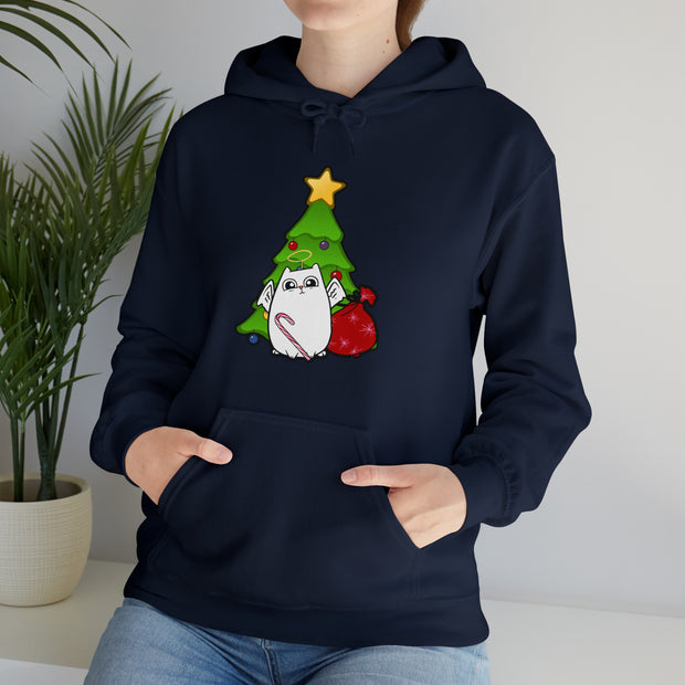Christmas cat Unisex Heavy Blend™ Hooded Sweatshirt