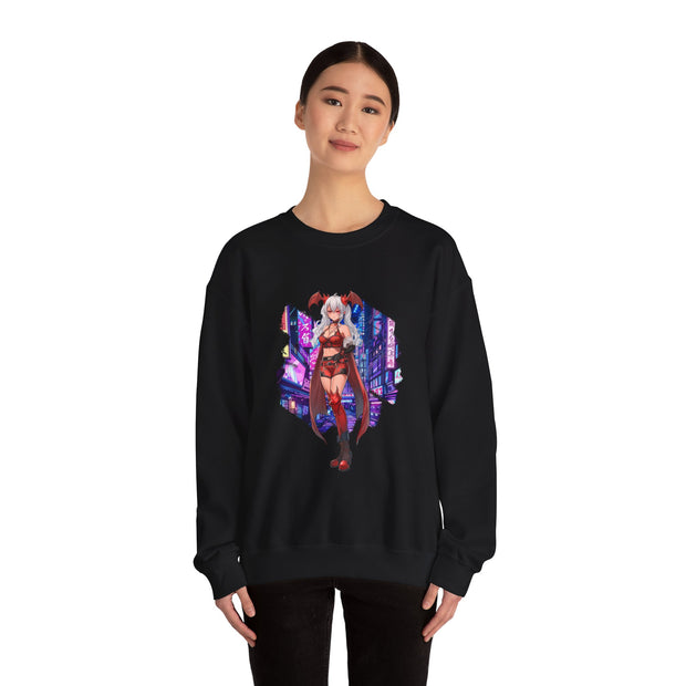 Anime Female Demon Unisex Heavy Blend™ Crewneck Sweatshirt