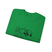 Peace Love Camping Unisex Heavy Blend™ Crewneck Sweatshirt
