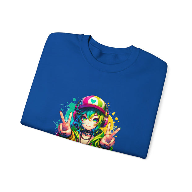 Graffiti Anime Girls Unisex Heavy Blend™ Crewneck Sweatshirt