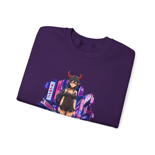 Anime Female Demon Unisex Heavy Blend™ Crewneck Sweatshirt