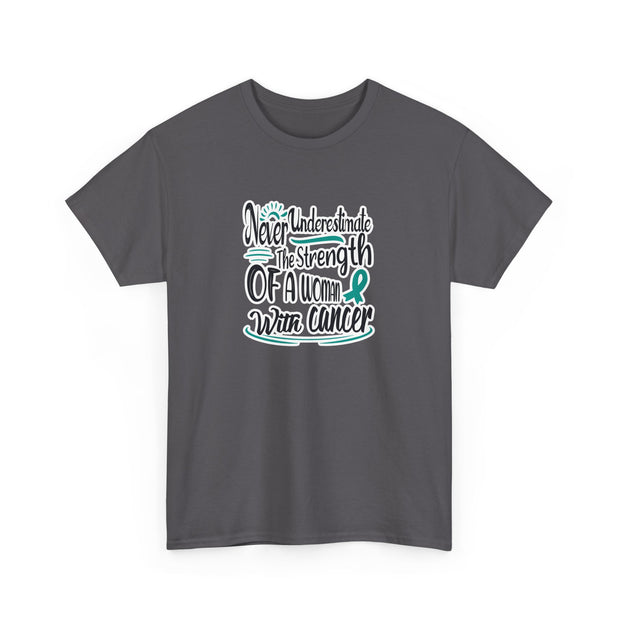 Ovarian Cancer Unisex Heavy Cotton Tee