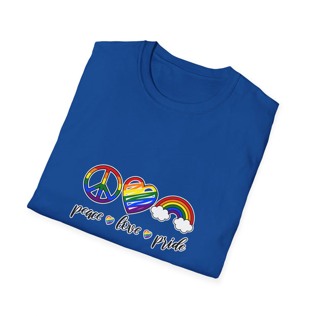 Peace Love and Pride Unisex Softstyle T-Shirt