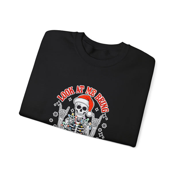 Festive Skeleton Unisex Heavy Blend™ Crewneck Sweatshirt