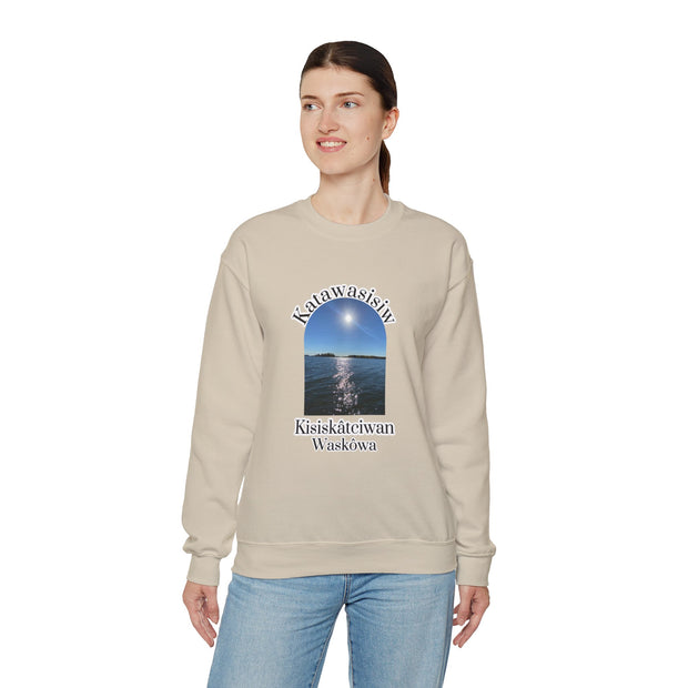 Cree Saskatchewan Skies Unisex Heavy Blend™ Crewneck Sweatshirt
