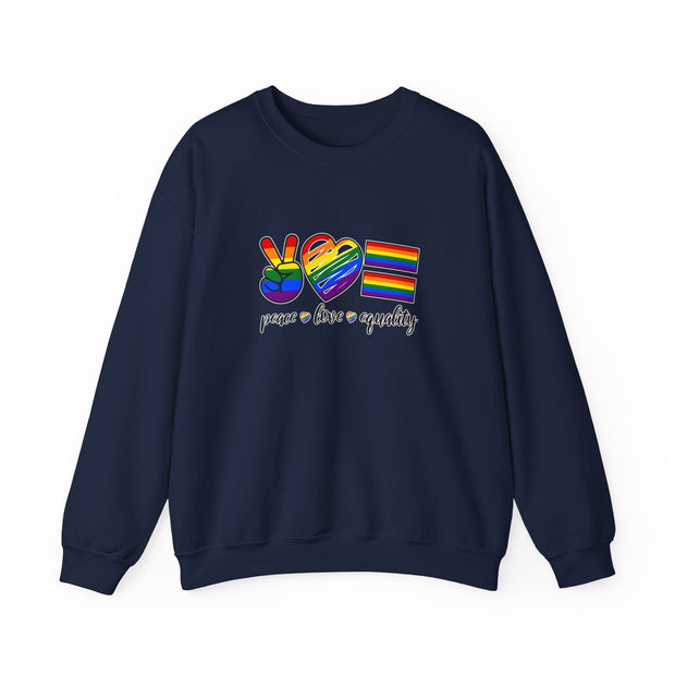 Peace Love Equality Unisex Heavy Blend™ Crewneck Sweatshirt