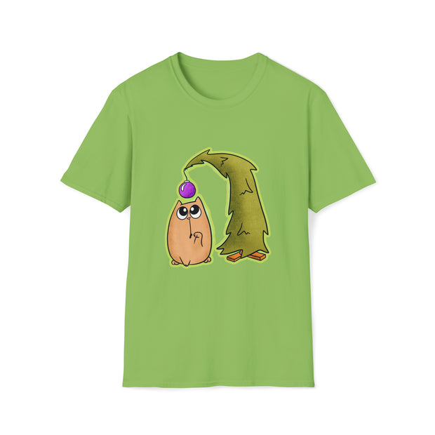 Christmas cat Unisex Softstyle T-Shirt