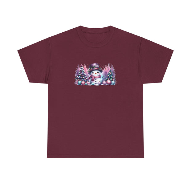 Pastel Snowman Unisex Heavy Cotton Tee