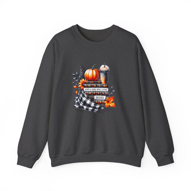 Just a Girl Who Loves Books Unisex Heavy Blend™ Crewneck Sweatshirt