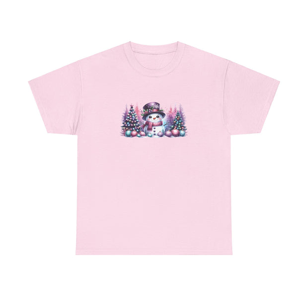 Pastel Snowman Unisex Heavy Cotton Tee