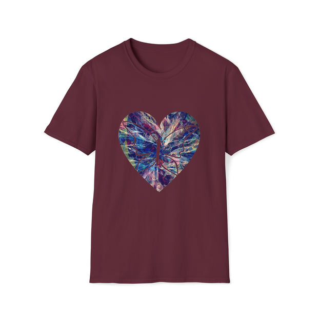 Heart Butterfly Unisex Softstyle T-Shirt