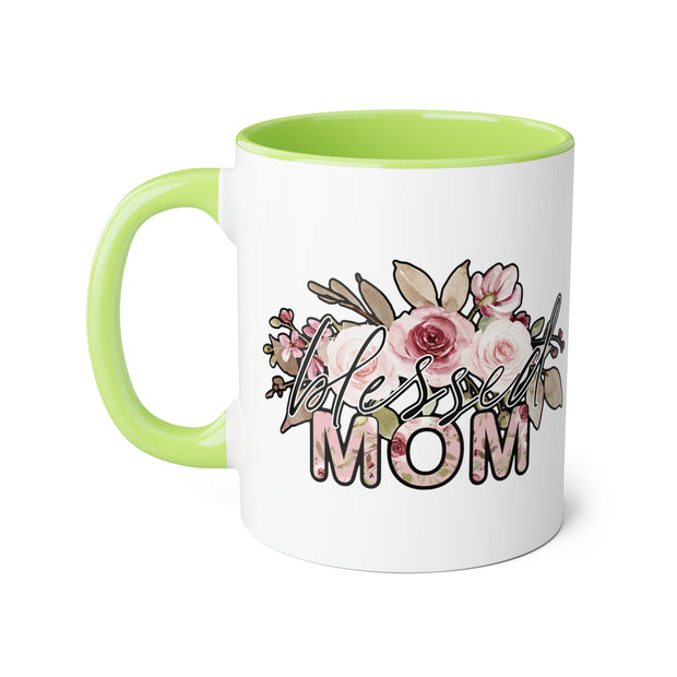 Mom Flowers Accent Mugs, 11oz