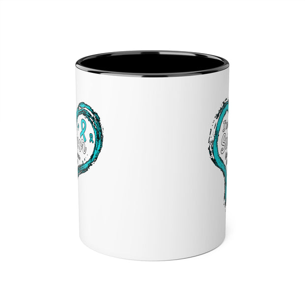 Ovarian Cancer Survivor Accent Mugs, 11oz
