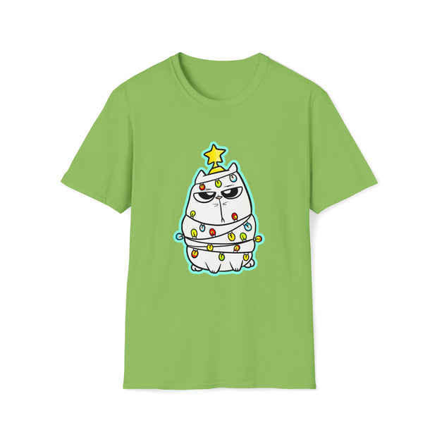 Christmas cat Unisex Softstyle T-Shirt