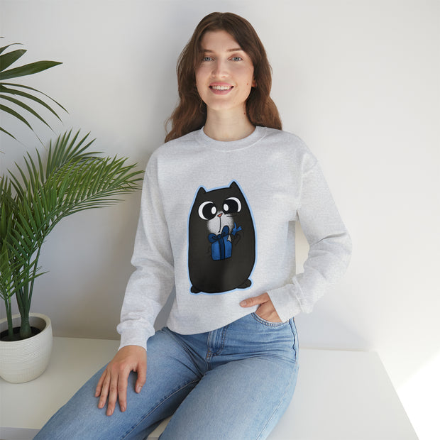 Christmas cat Unisex Heavy Blend™ Crewneck Sweatshirt