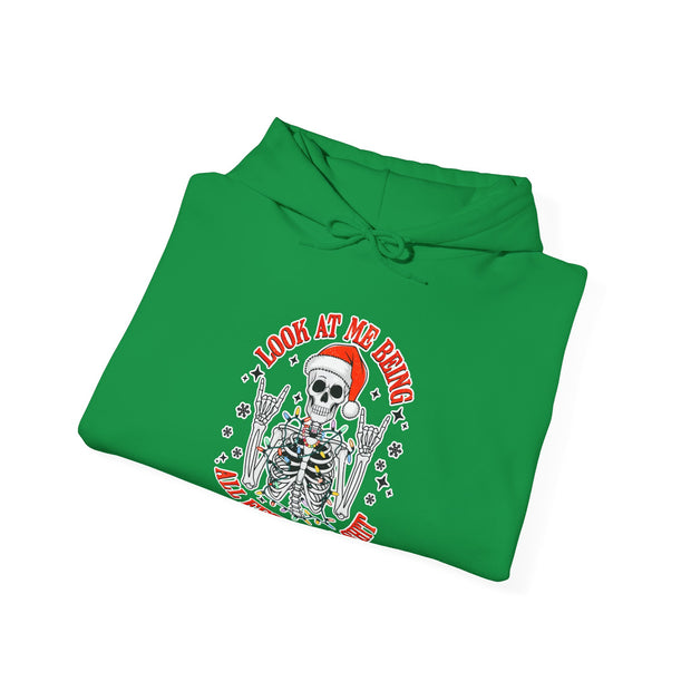 Festive Skeleton Unisex Heavy Blend™ Hooded Sweatshirt