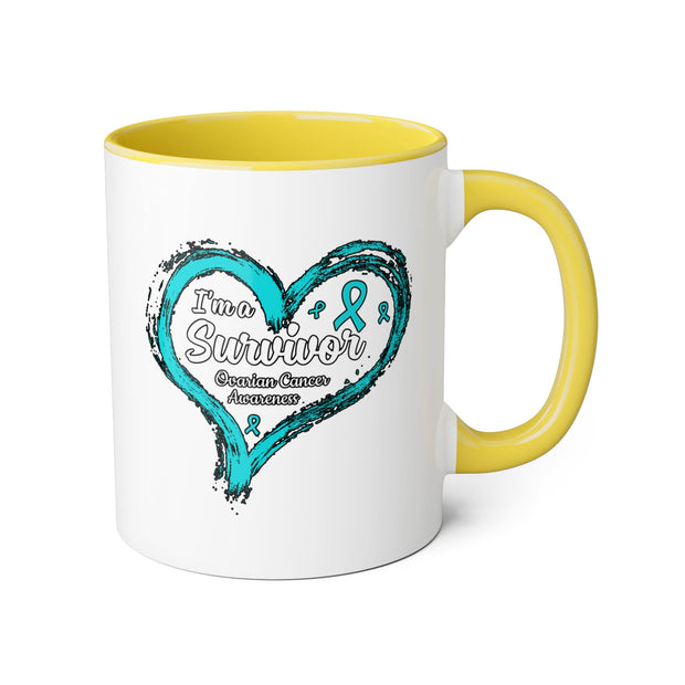 Ovarian Cancer Survivor Accent Mugs, 11oz
