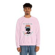 Books, Cat & Coffee Unisex Heavy Blend™ Crewneck Sweatshirt