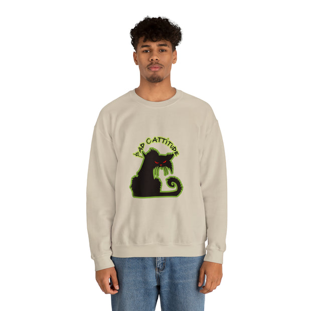 Bad Cattitude Unisex Heavy Blend™ Crewneck Sweatshirt