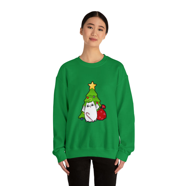 Christmas cat Unisex Heavy Blend™ Crewneck Sweatshirt